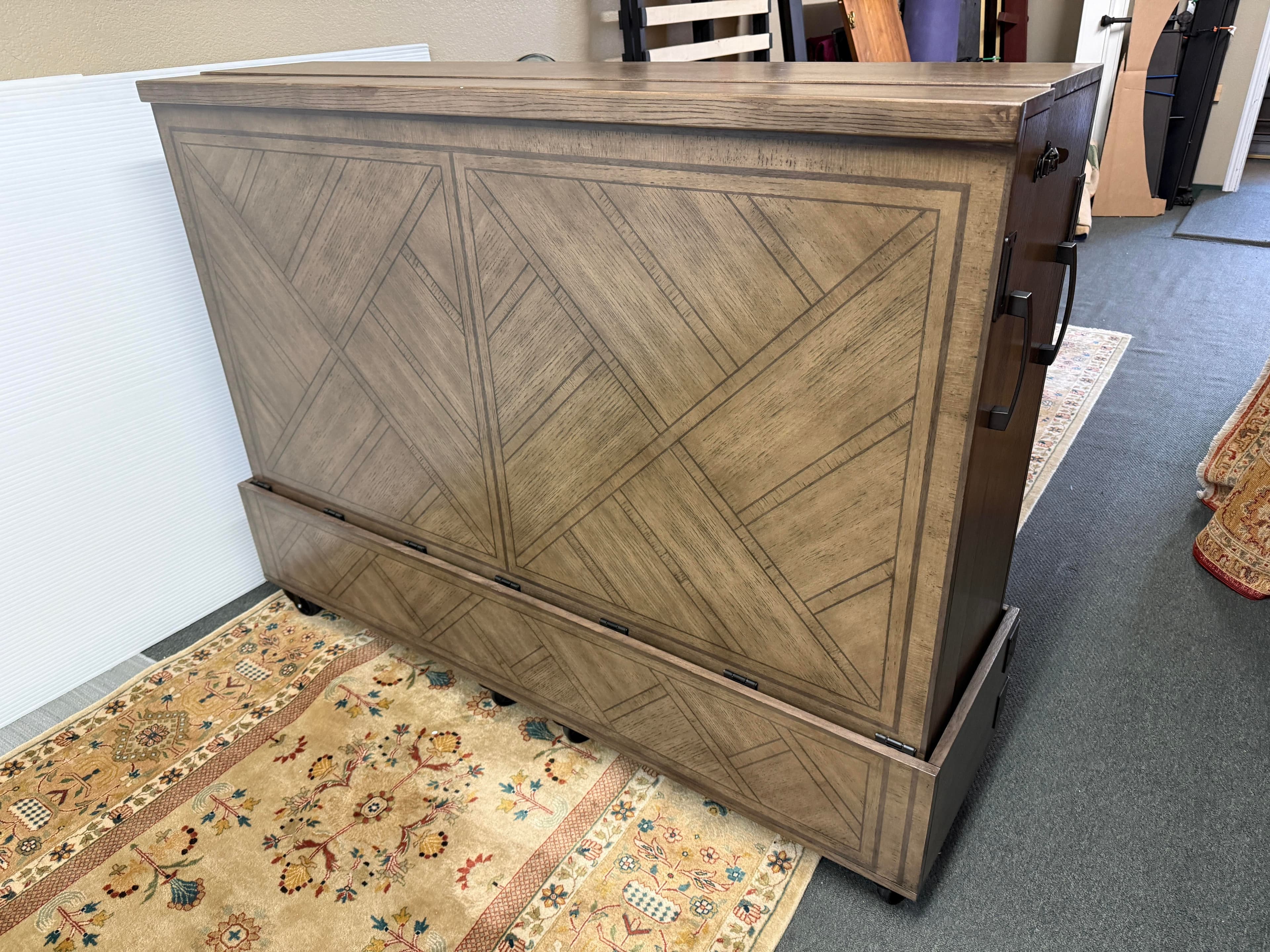 Foundry Select Queen Ambrosia Rolling Cabinet Bed Frame - Thumbnail 5