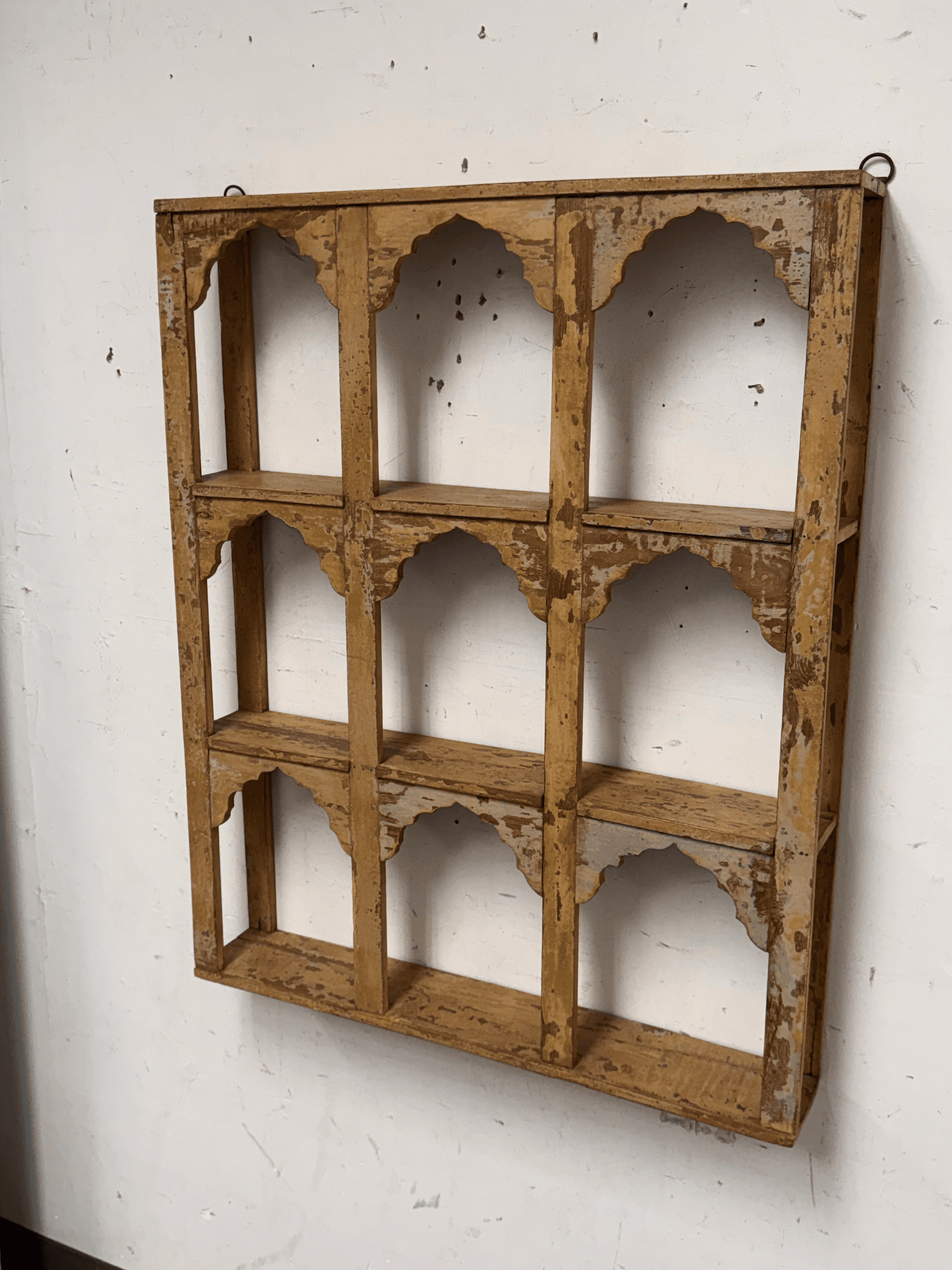 Reclaimed Wooden Topi Arch Wall Fixed Shelves, 20th Century - Thumbnail 4