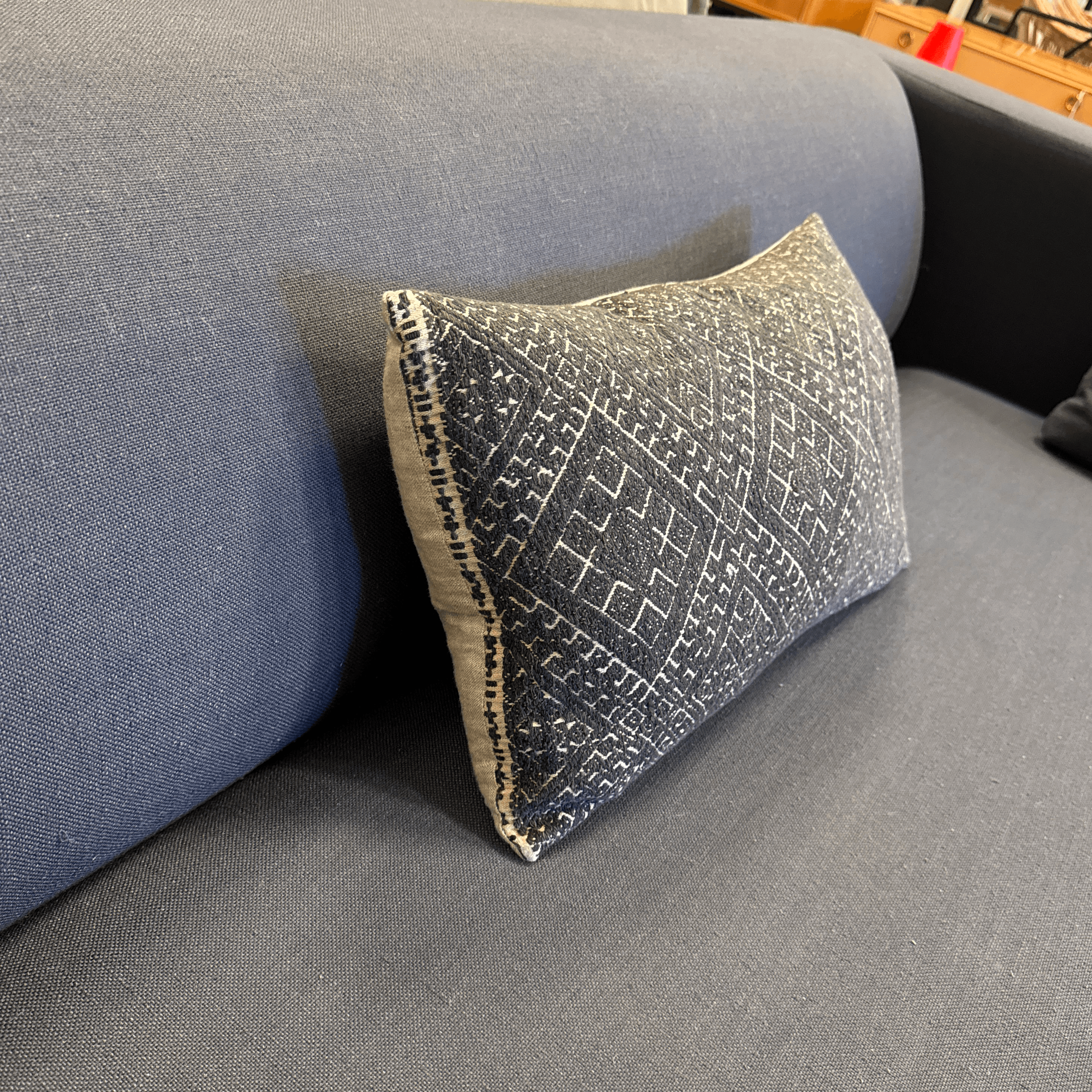 Bespoke Geometric Woven Lumbar Pillow - Thumbnail 4