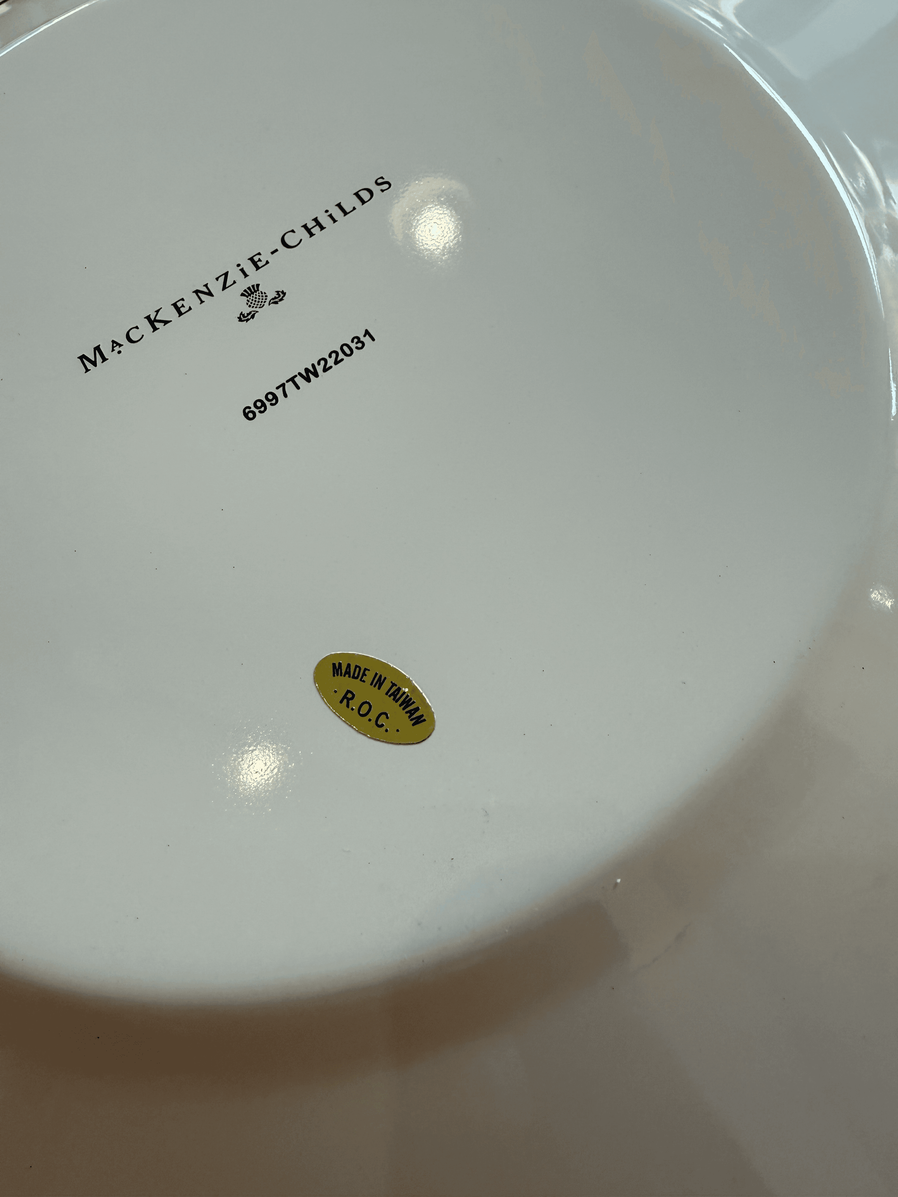 Mackenzie Childs Enamelware Sterling Check Dinnerware, Set of Twenty Nine - Thumbnail 8