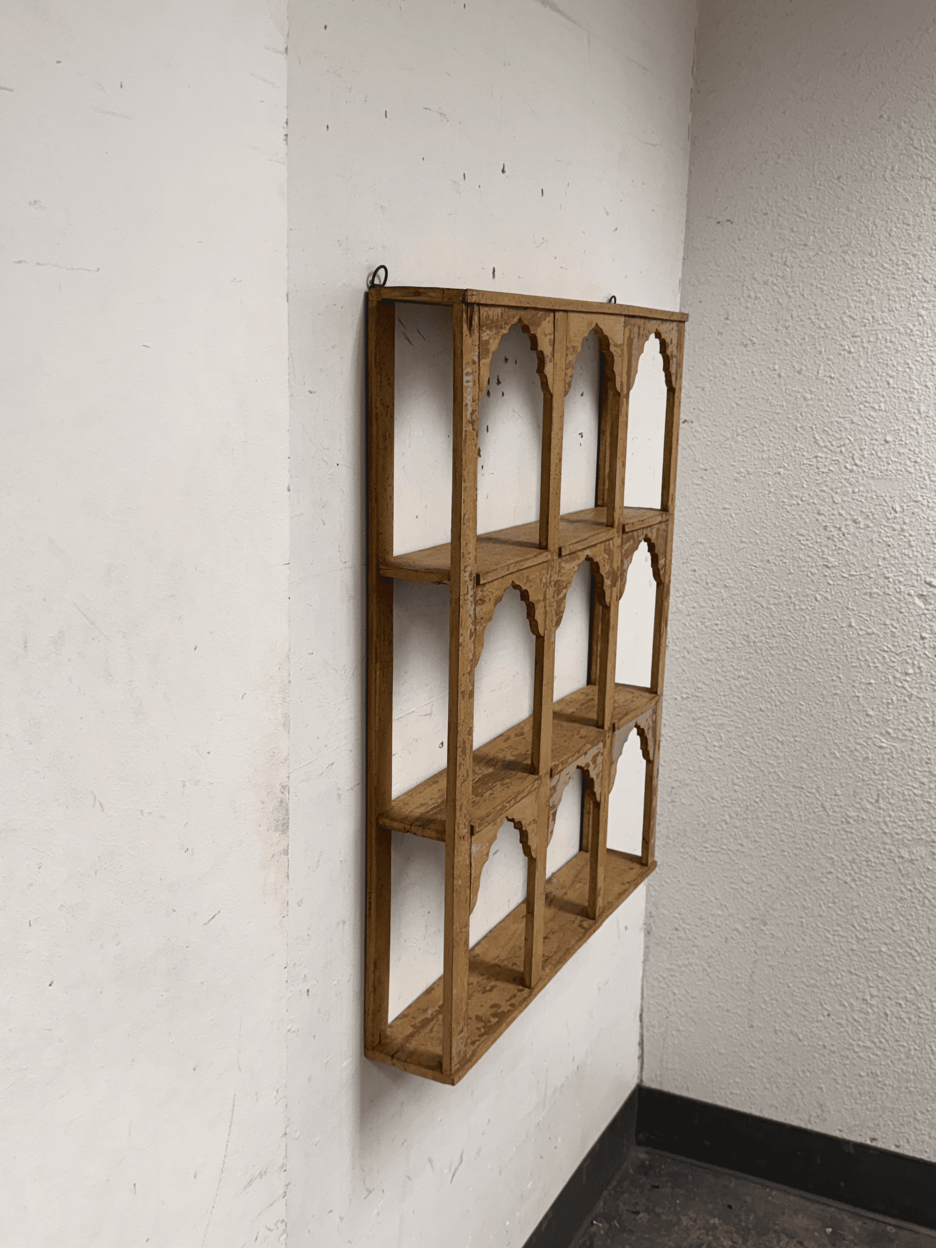 Reclaimed Wooden Topi Arch Wall Fixed Shelves, 20th Century - Thumbnail 6