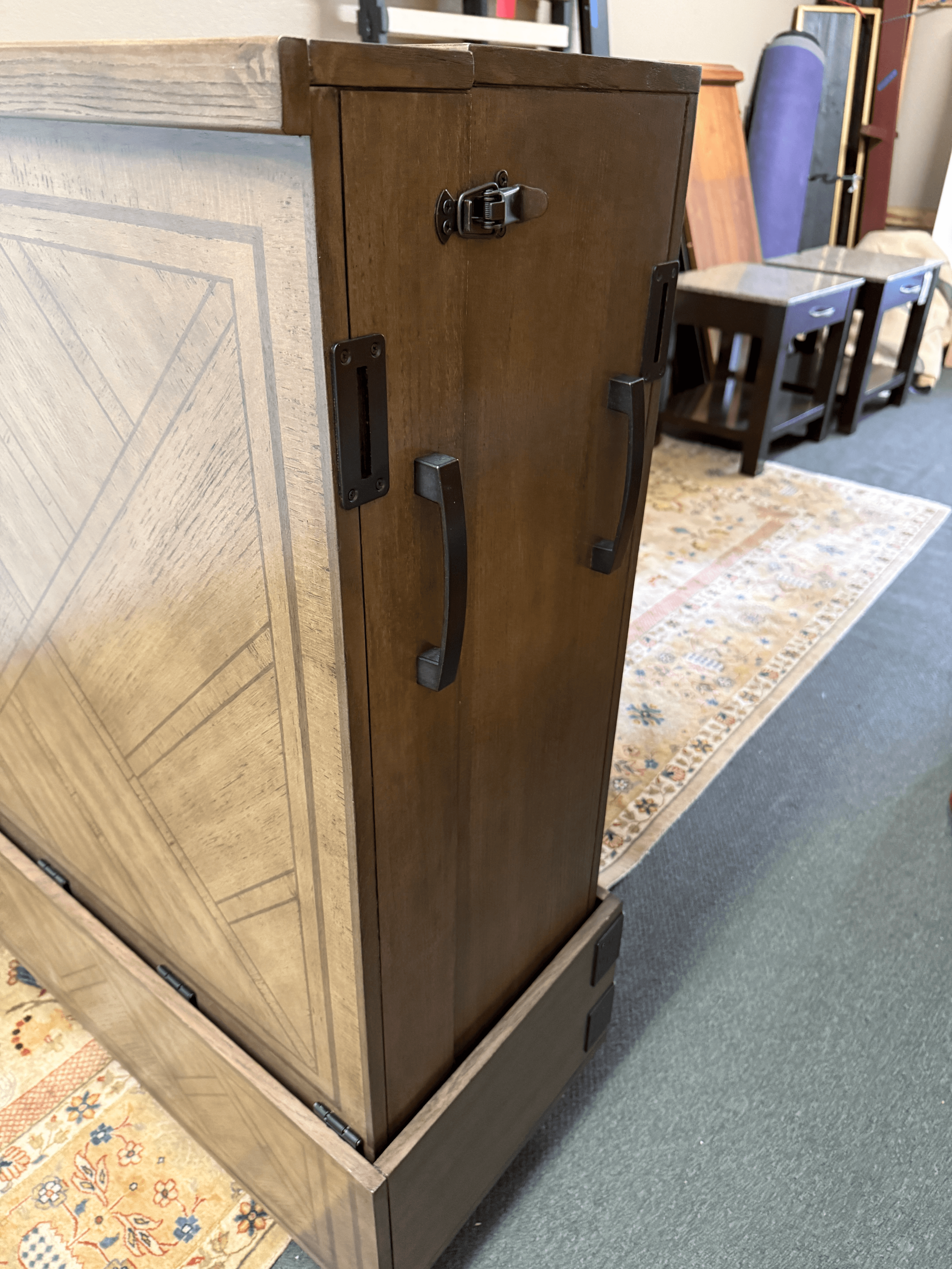 Foundry Select Queen Ambrosia Rolling Cabinet Bed Frame - Thumbnail 6