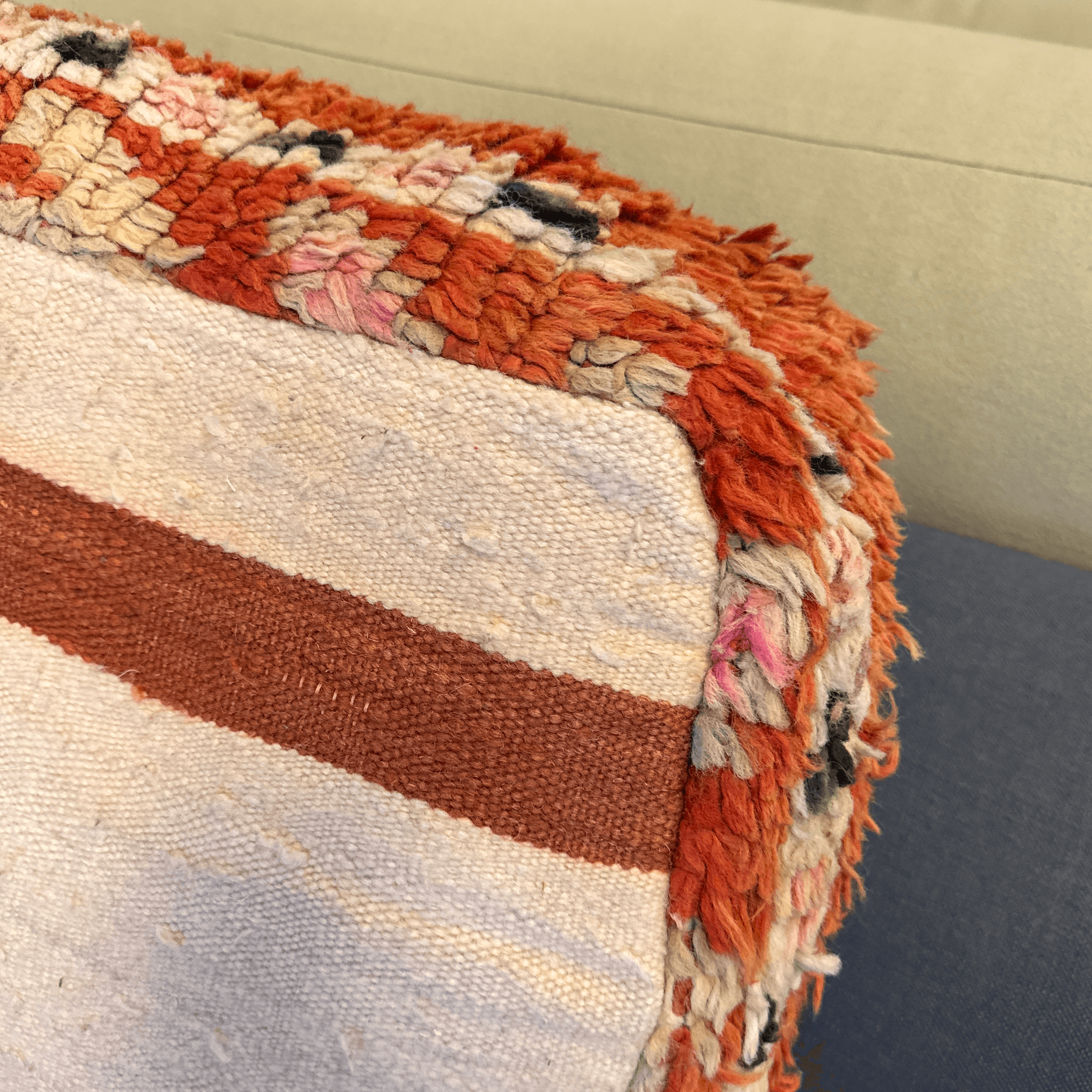 Moroccan Style Handwoven Floor Pillow - Thumbnail 11