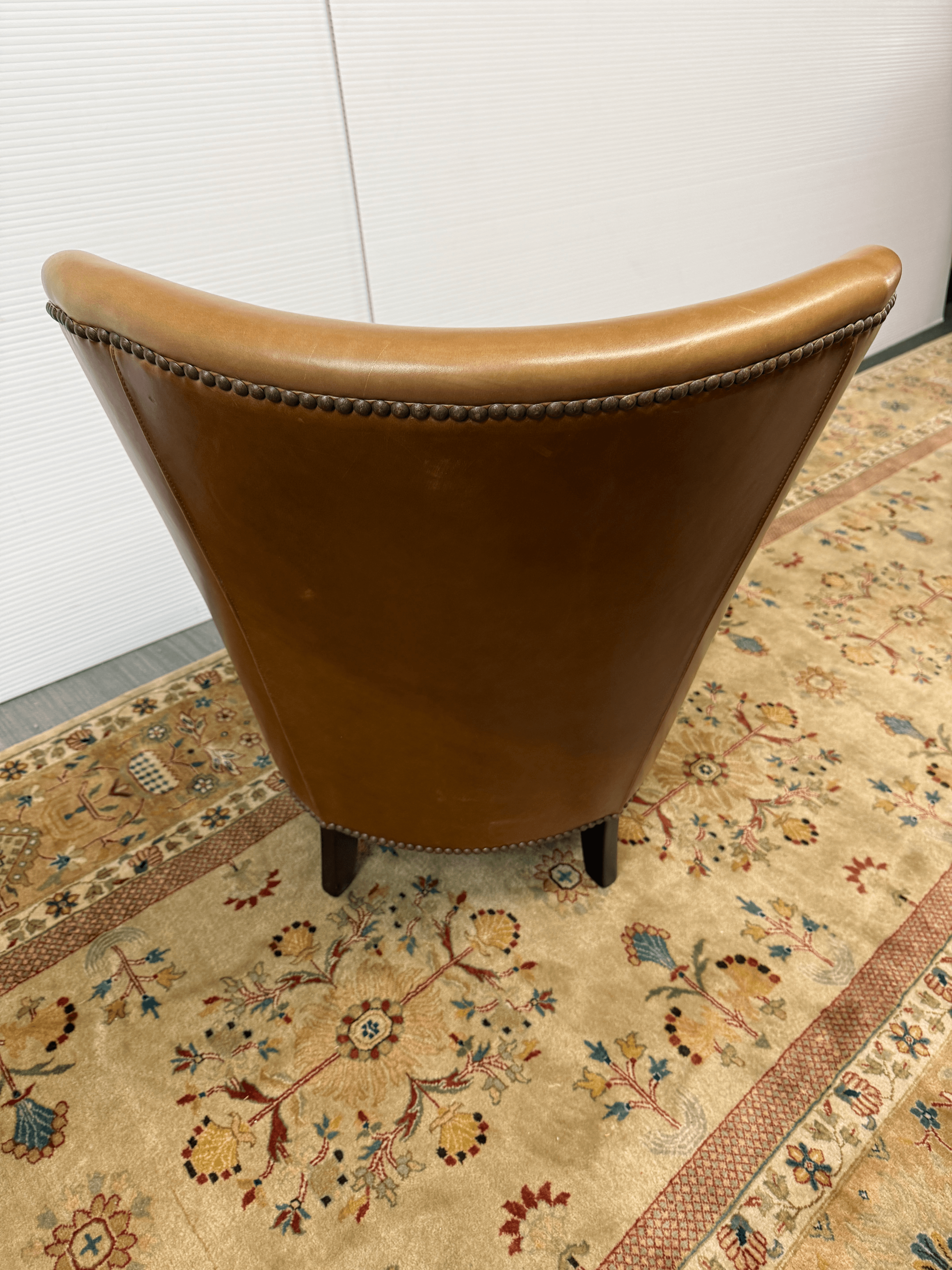 Sunrise Home Leather Wingback Armchair - Thumbnail 9