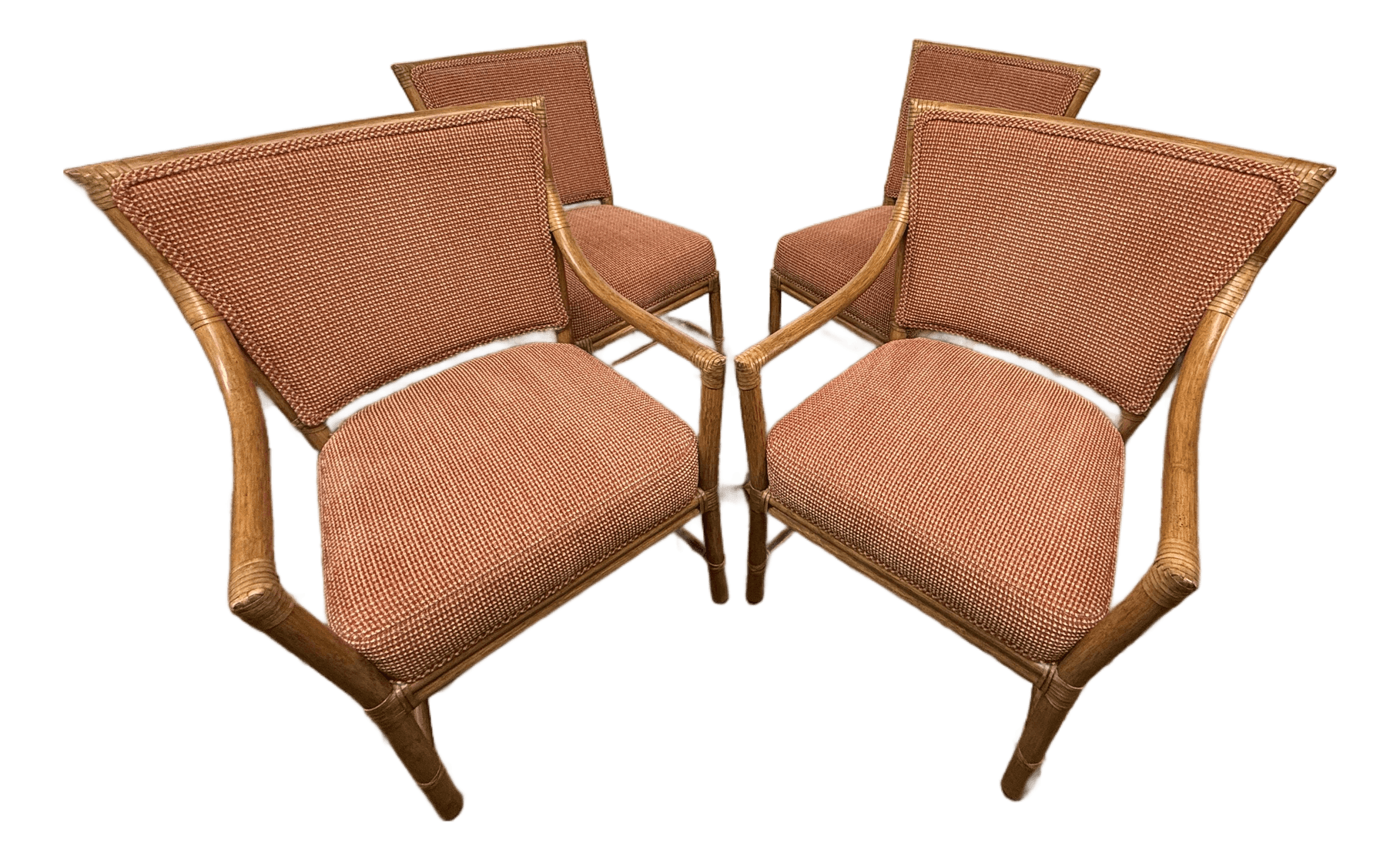 Orlando Diaz-Azcuy for McGuire Furniture Prescott Dining Chairs, Set of Four - Thumbnail 2