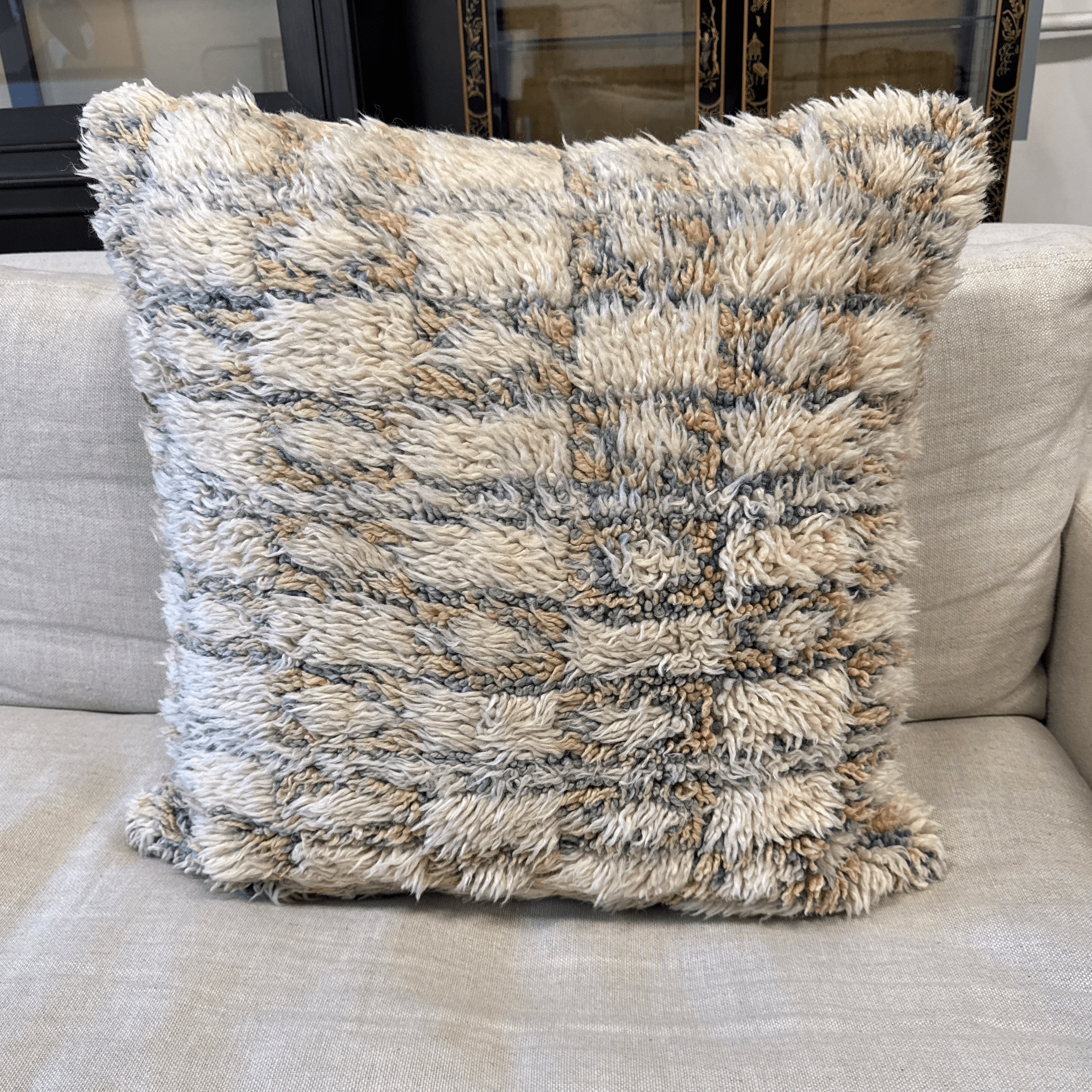 Moroccan Style Shag Accent Pillow - Thumbnail 3