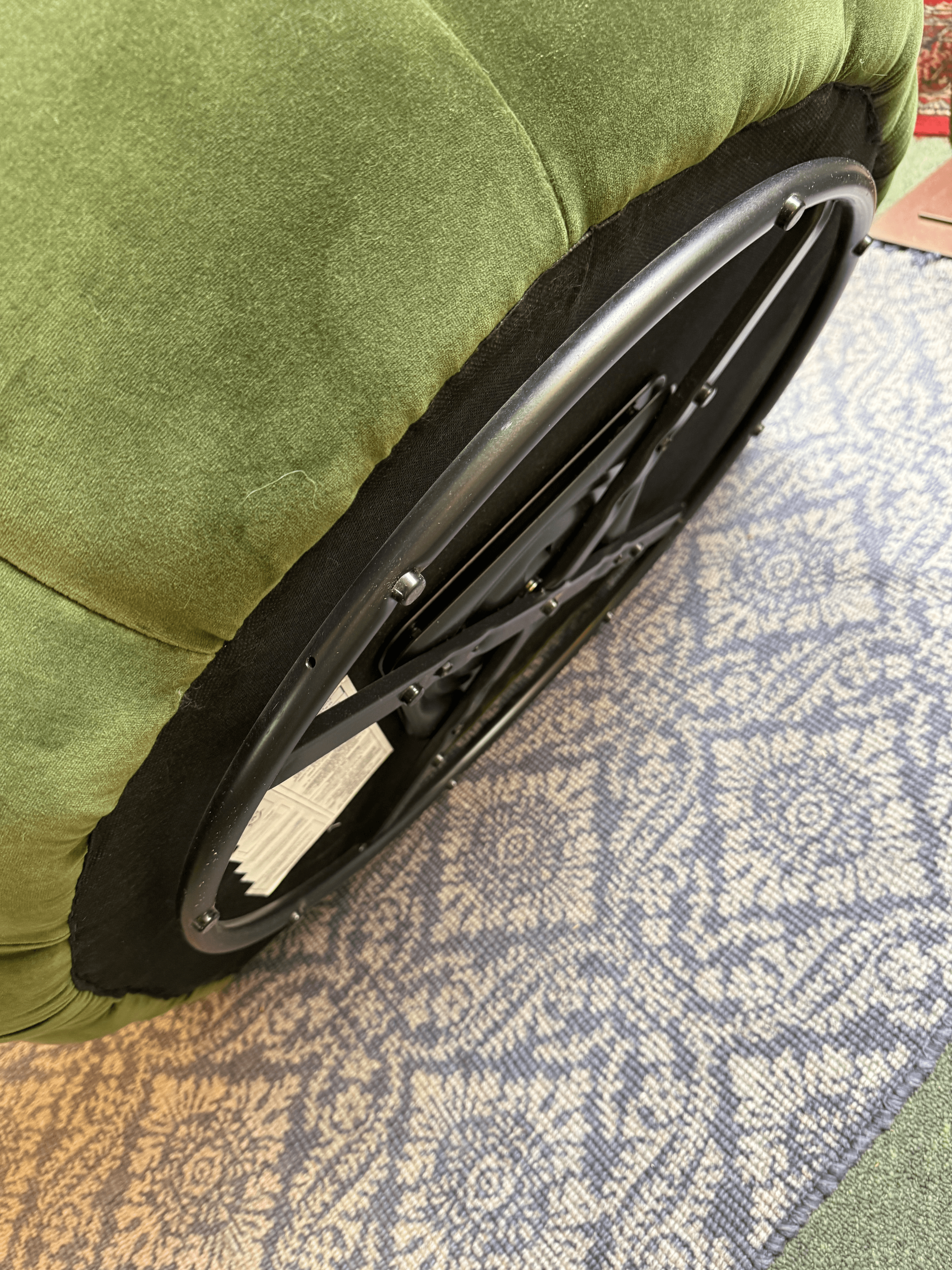 Vuue for Cb2 Fitz Modern Channeled Velvet Swivel Chair - Thumbnail 7