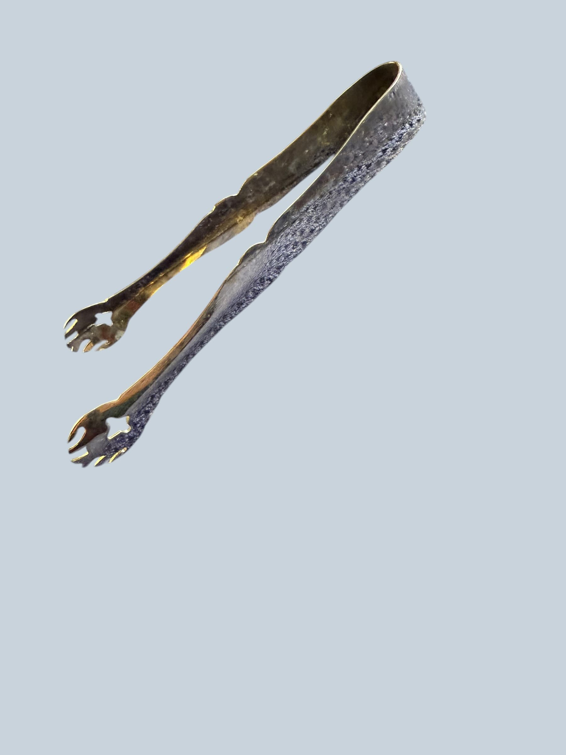 Antique Vintage Silver Plate Sugar Ice Tongs Claw Foot Bird Talon Ornate Victorian - Image 1