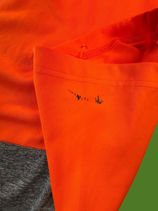 Slazenger Golf Mens Orange and Gray Colorblock Performance Polo Shirt Size XL - Thumbnail 2