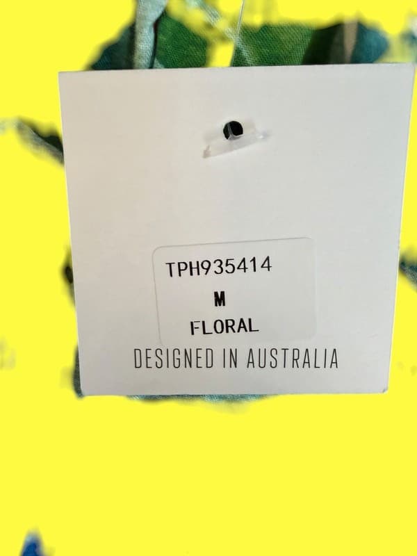 Paper Heart Floral Tie-Strap Smocked Midi Dress M - Thumbnail 8