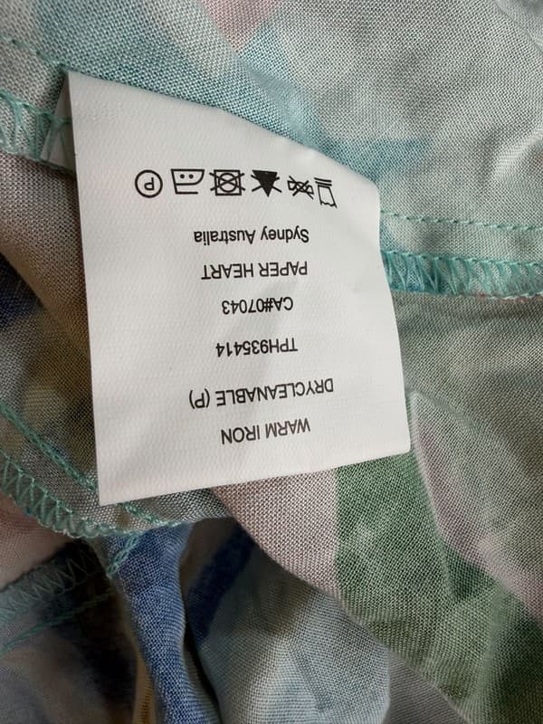 Paper Heart Floral Tie-Strap Smocked Midi Dress M - Thumbnail 4