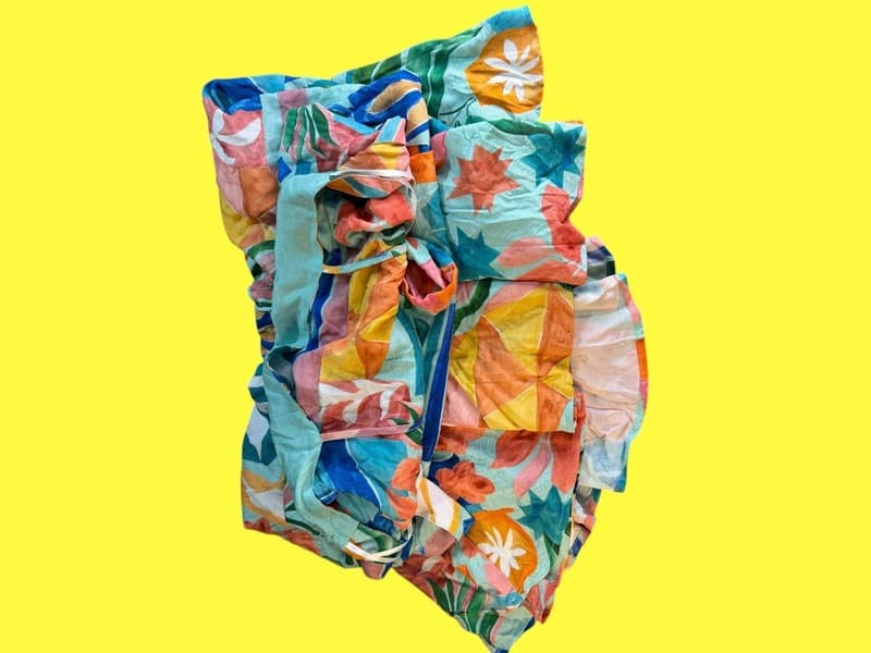 Paper Heart Floral Tie-Strap Smocked Midi Dress M - Thumbnail 7