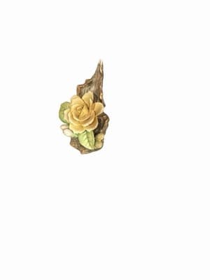 Vintage Lefton Hand Painted Japan Porcelain Rose Wall Pocket Mid Century - Image 1