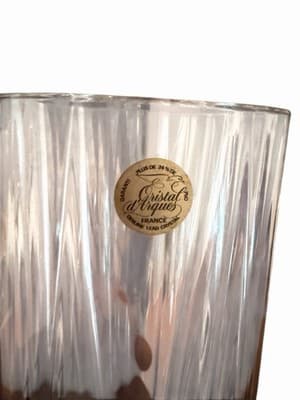 Vintage Cristal d’Arques France Lead Crystal Vase 12″ Tall Fluted Square Base - Thumbnail 3