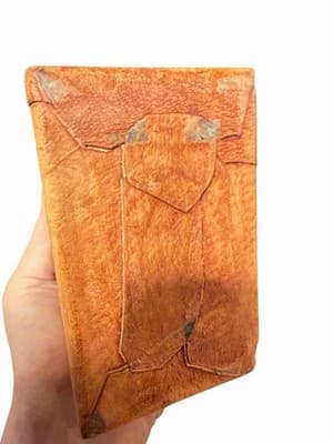 Vintage Mexican Leather Covered Glass Liquor Bottle Hecho en Mexico Stopper - Thumbnail 2