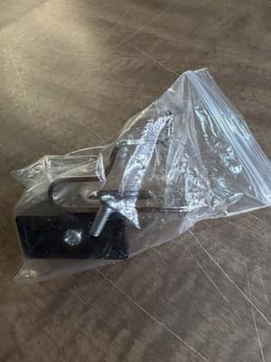 Microphone Desk Clamp Mount C-Clamp Table Edge Mic Stand Holder Black Silver - Thumbnail 4