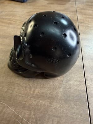 Black Skull Paperweight Solid Heavy Gothic Desk Decor Sculpture Figurine - Thumbnail 2