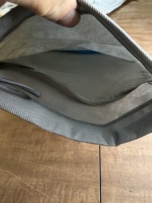 ResMed CPAP Travel Carry Bag Drawstring Storage Pouch Gray Blue Mesh Interior - Thumbnail 3