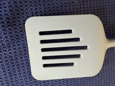 Core Kitchen Silicone Turner 2pc Set Solid Gray & Slotted Cream Spatula Flipper - Thumbnail 4