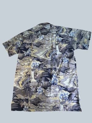 Point Zero Hawaiian Tropical Floral Print Button Up Shirt Mens XLT Short Sleeve - Thumbnail 2