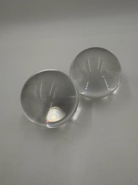 Set Of 2 Zodax 2.5"R Crystal Balls - Image 1