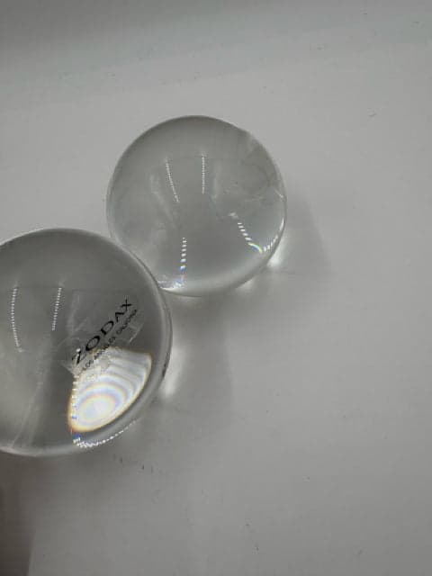 Set Of 2 Zodax 2.5"R Crystal Balls - Thumbnail 2