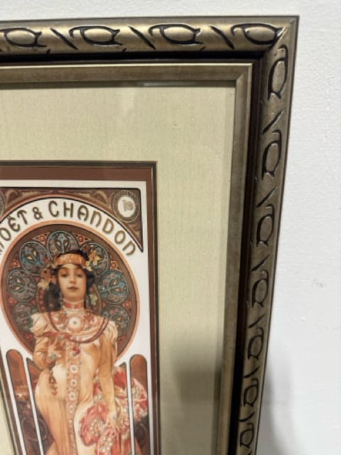 "Moet And Chadon" Gold Framed Artwork - Thumbnail 2