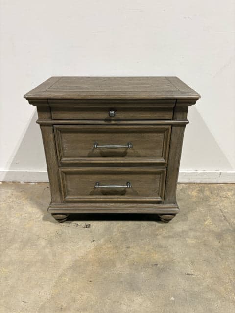 Ashley Gray Johnelle 3 Drawer Nightstand - Image 1