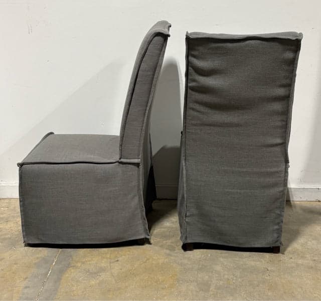Set Of 2 Hooker Grey Parsons Slipcover Dining Chairs - Thumbnail 2