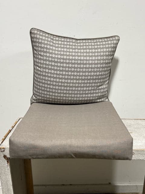 Grey and White Outdoor Cushion Set - Image 1