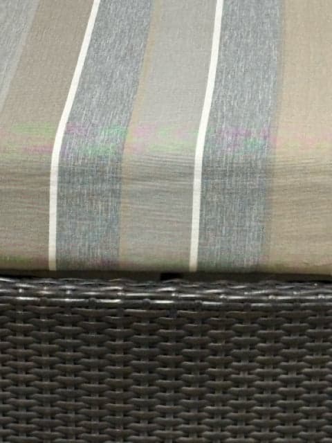 Outdoor Patio Sofa with Gray Striped Cushion - Thumbnail 3