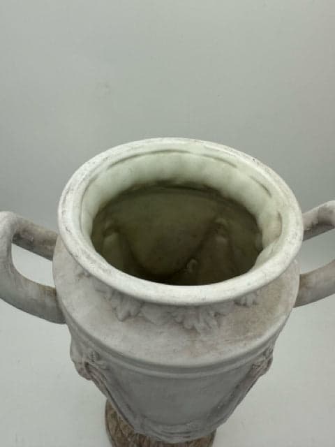 Faux Marble Urn Vase with Handles - Thumbnail 2