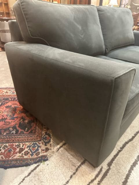 Pottery Barn Pearce Square Arm Sofa in Velvet Smoke - Thumbnail 2