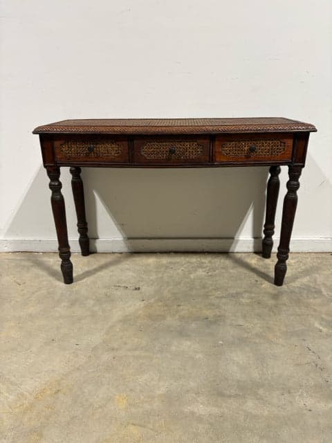 Wood & Ratan Console Table - Image 1