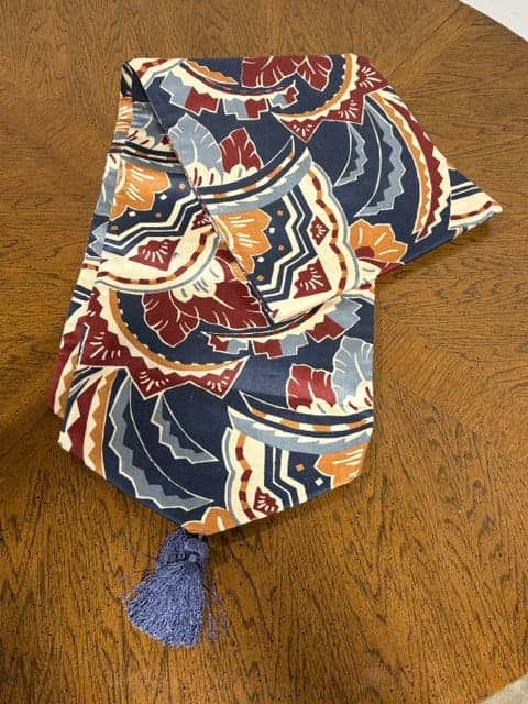 Multi-Color Table Runner with Tassels - Image 1