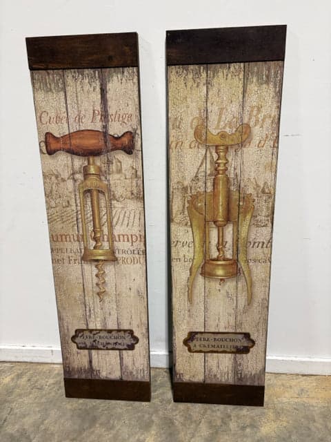 Set Of 2 Wooden Wine Wall Decor - Image 1