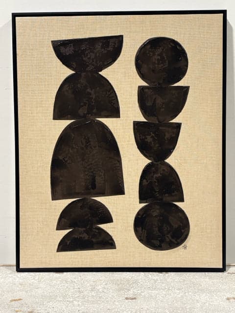 Black Shapes I in Black Frame Wall Art - Image 1