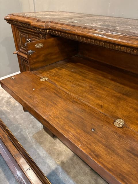 Marge Carson Dresser with Marble Inlay & 9 Drawers - Thumbnail 3