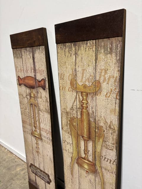 Set Of 2 Wooden Wine Wall Decor - Thumbnail 2