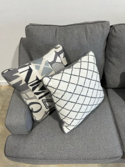 Furniture Of America Gray Canzey Sofa With 5 Pillows - Thumbnail 3