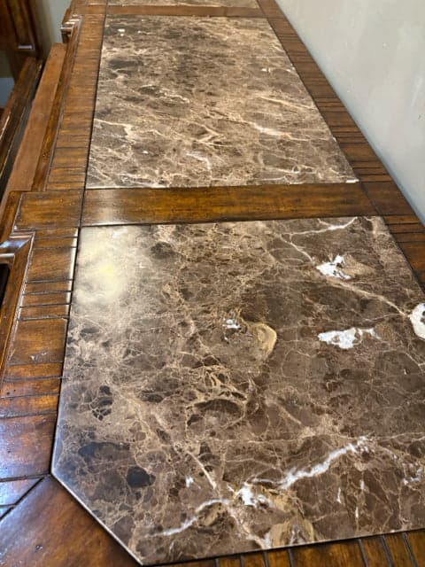 Marge Carson Dresser with Marble Inlay & 9 Drawers - Thumbnail 6