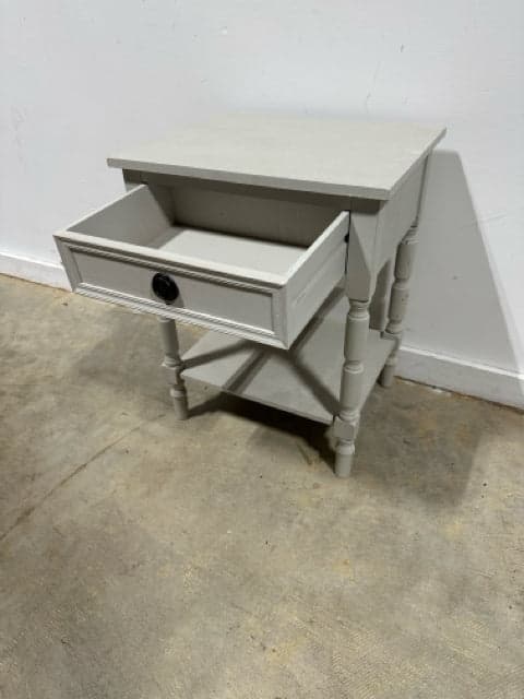 Dove Grey 1 Drawer End Table - Thumbnail 3
