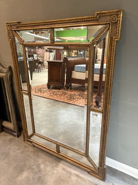 Gold Gilded Beveled Mirror - Image 1