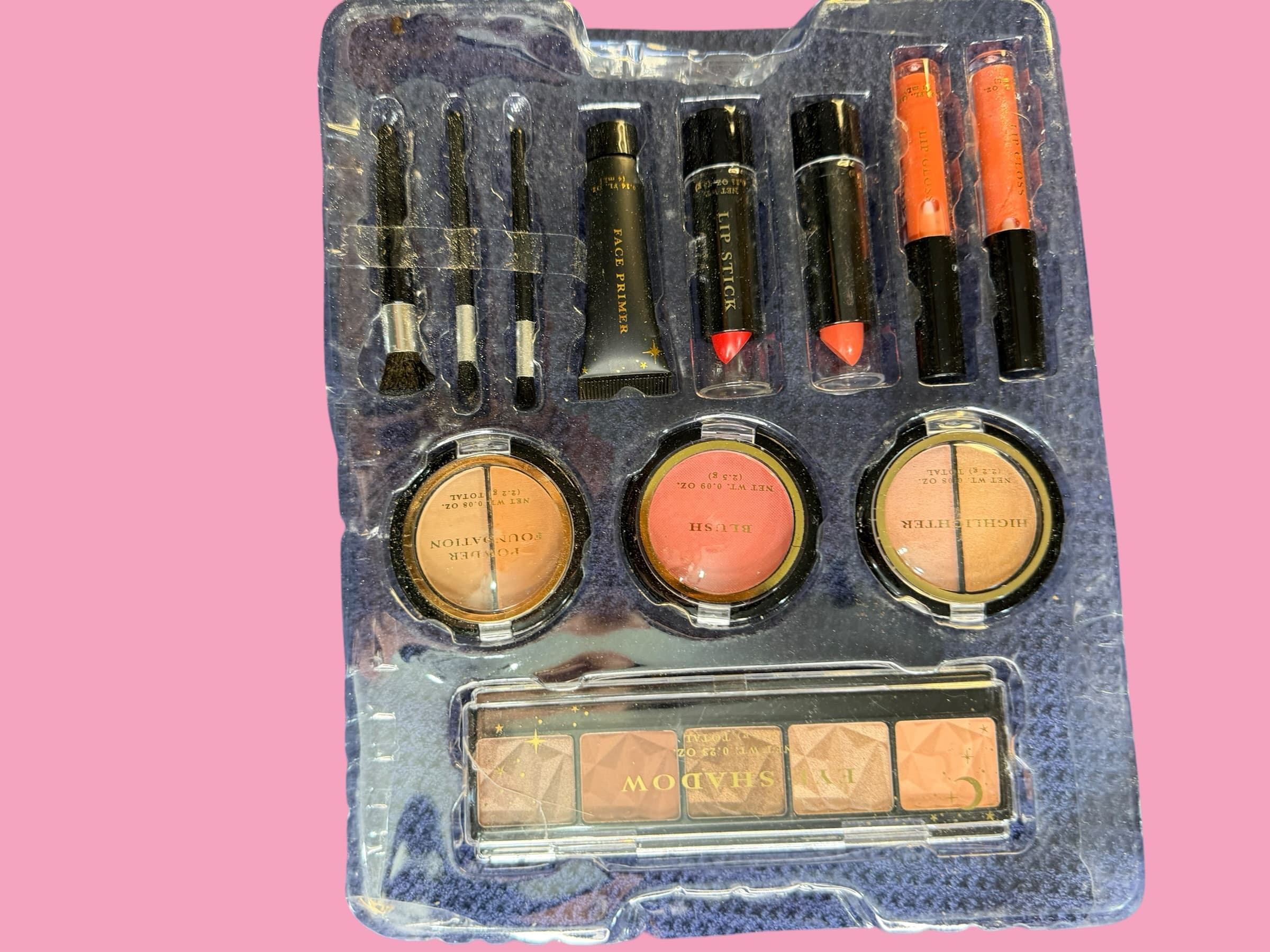 18 Piece Cosmetic Makeup Set Eyeshadow Blush Highlighter Lip Gloss Face Primer - Thumbnail 7