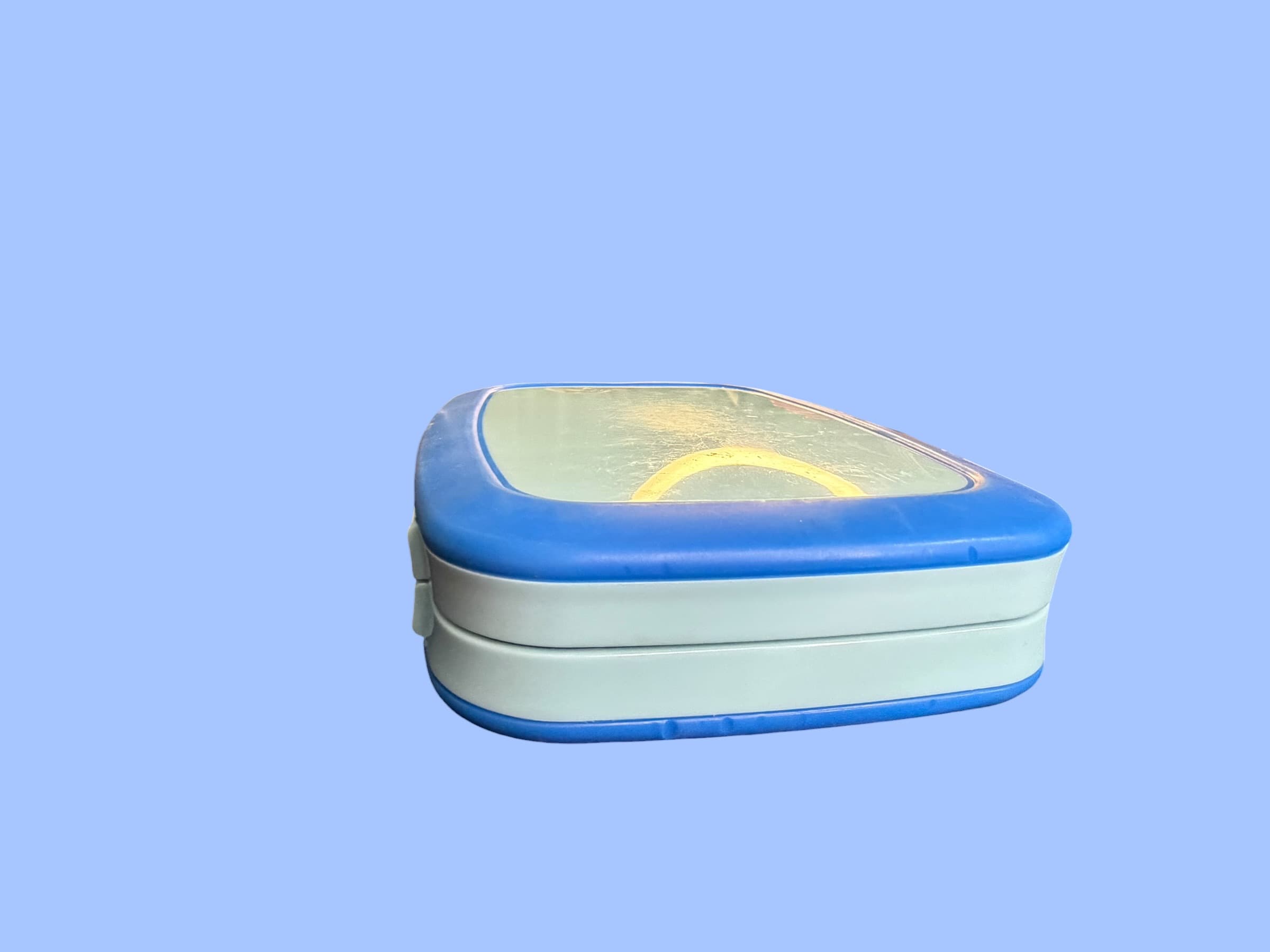 Bento Lunch Box 5 Compartment Leakproof Meal Prep Container Teal Blue Tan - Thumbnail 3