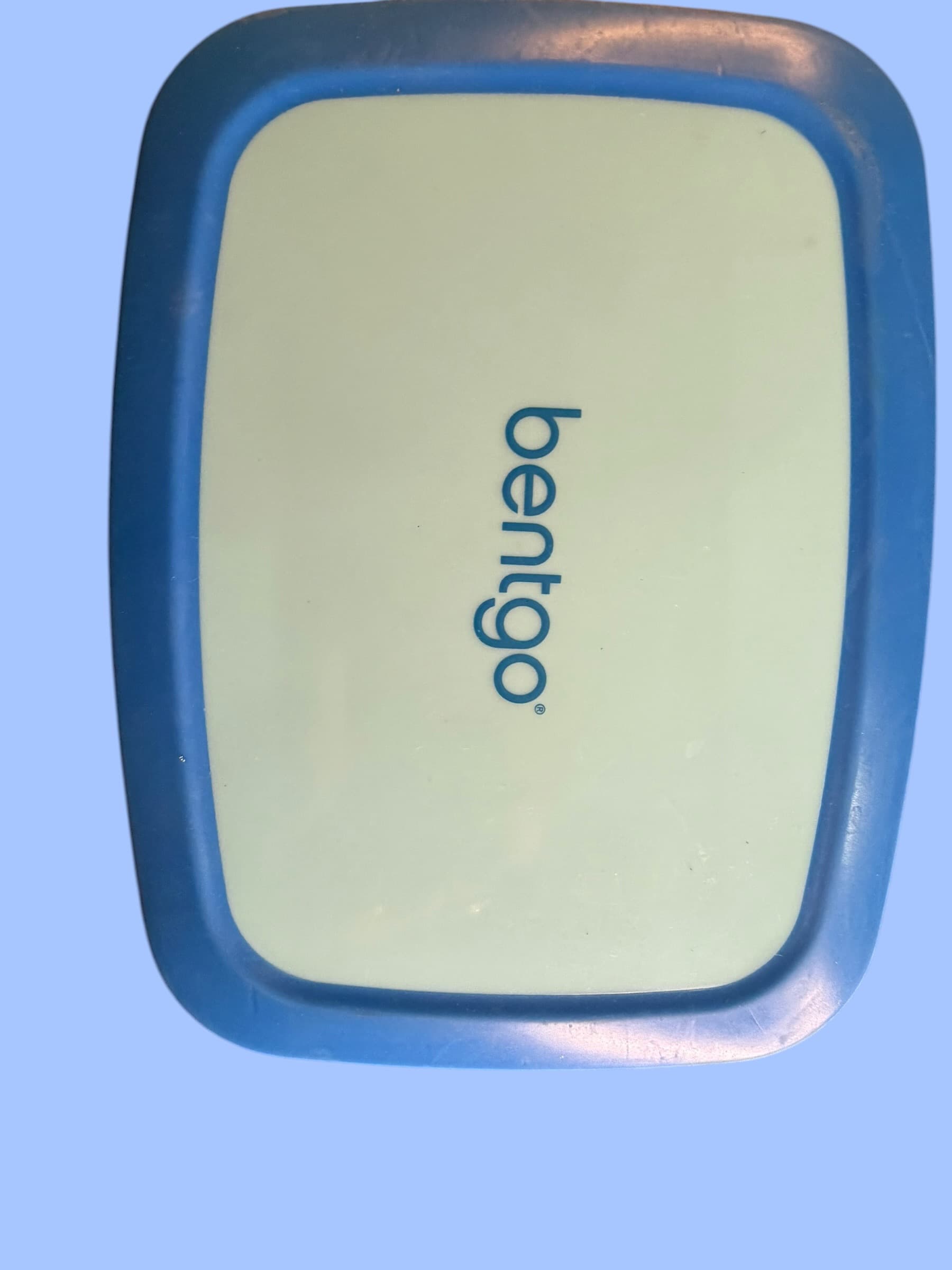 Bento Lunch Box 5 Compartment Leakproof Meal Prep Container Teal Blue Tan - Image 1