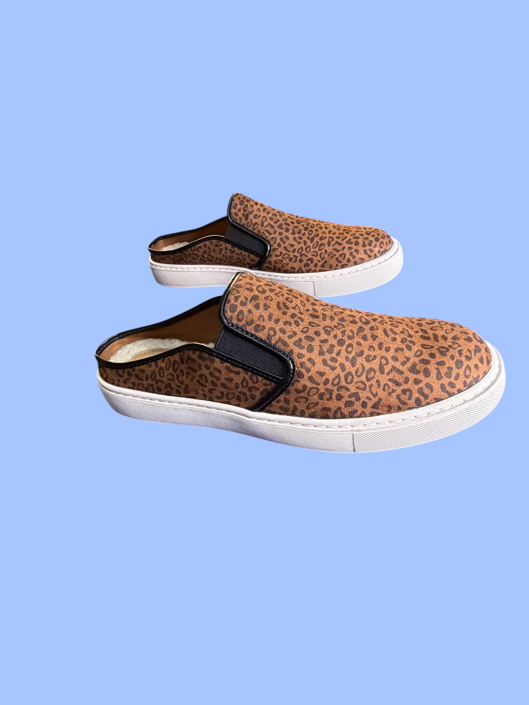 Time and Tru Leopard Print Slip-On Mule Sneakers Women's 9 Memory Foam Cheetah - Thumbnail 3