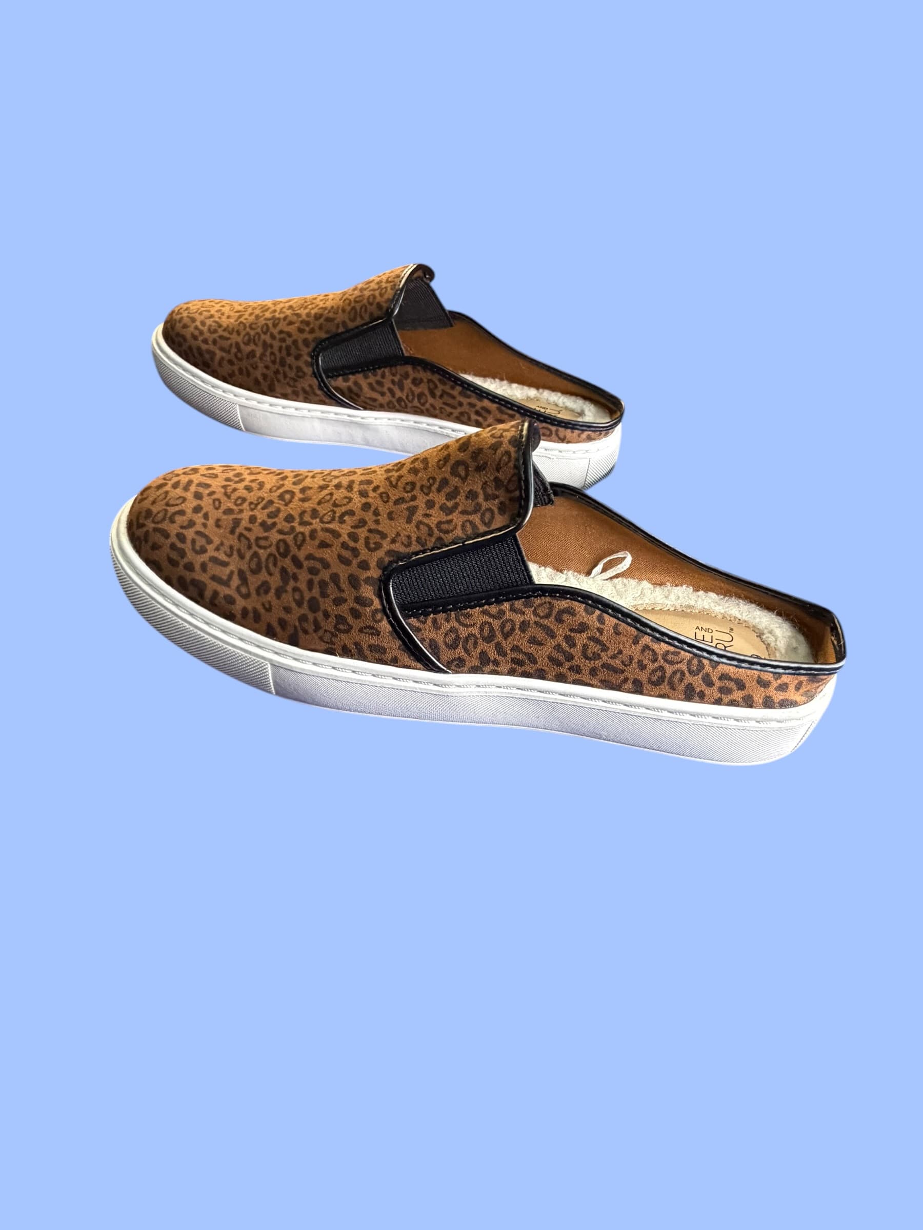 Time and Tru Leopard Print Slip-On Mule Sneakers Women's 9 Memory Foam Cheetah - Thumbnail 5