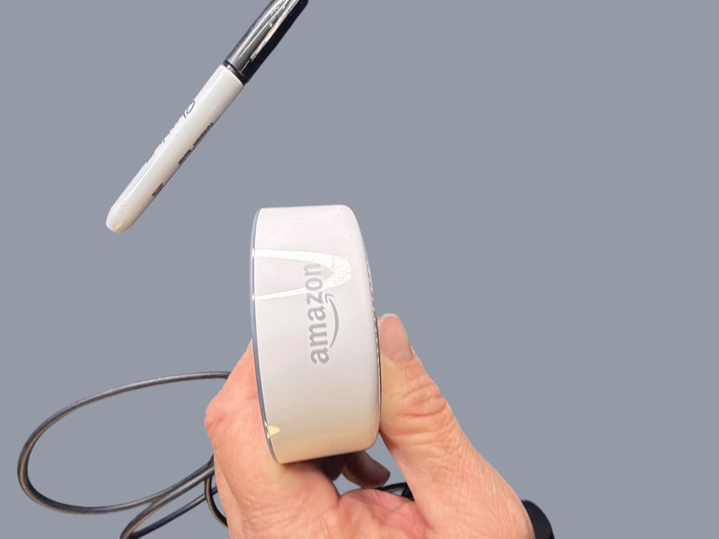 Amazon Echo Dot 2nd Generation White Smart Speaker Alexa Voice Control w/ Power Adapter - Thumbnail 3