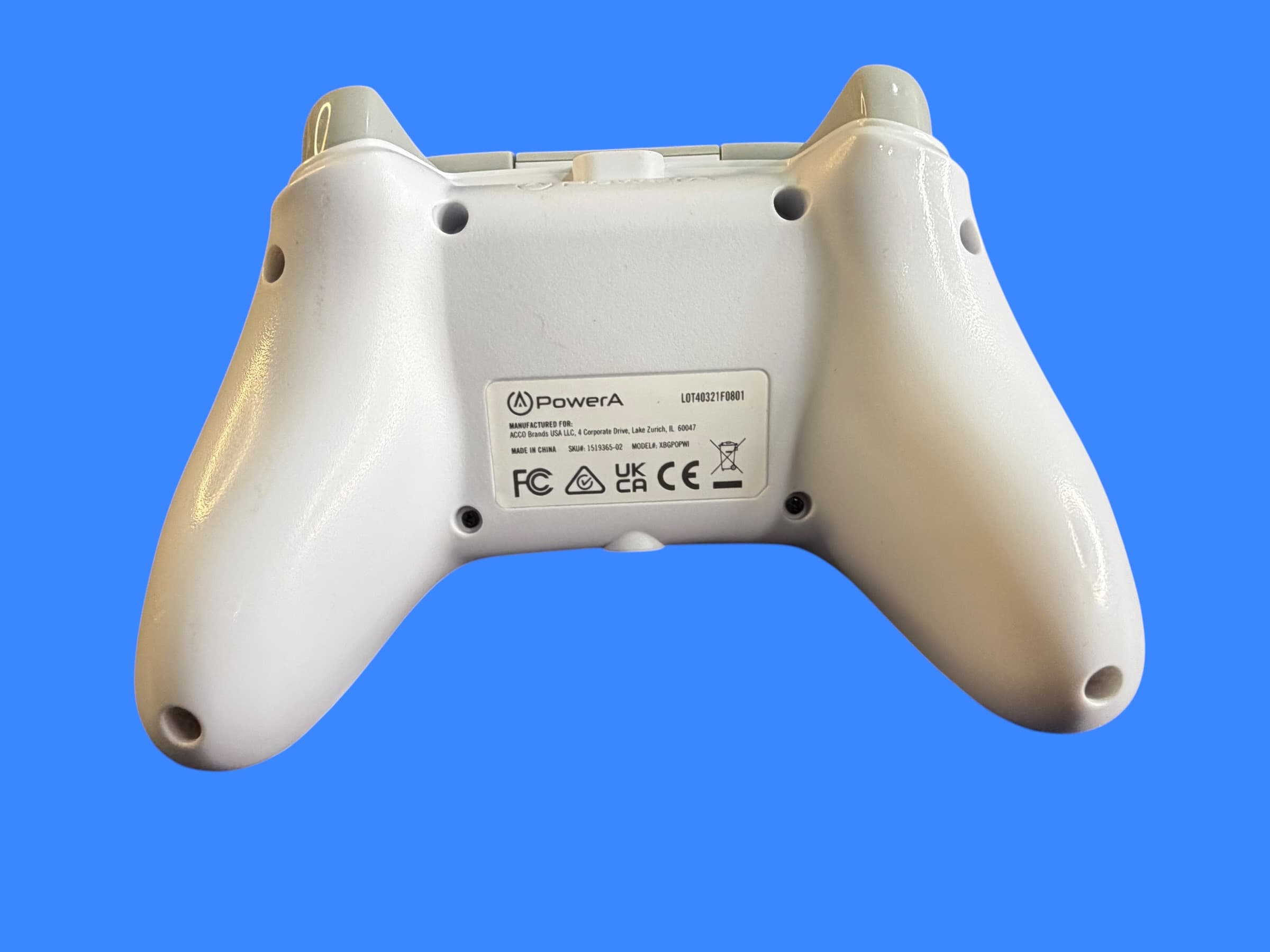 PowerA Enhanced Wired Controller Xbox One Series X S PC White XBGPOPWI No Cable - Thumbnail 3